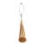 Mid Century Modern Scandi Large Teak Wood Table Lamp Atomic For Sale