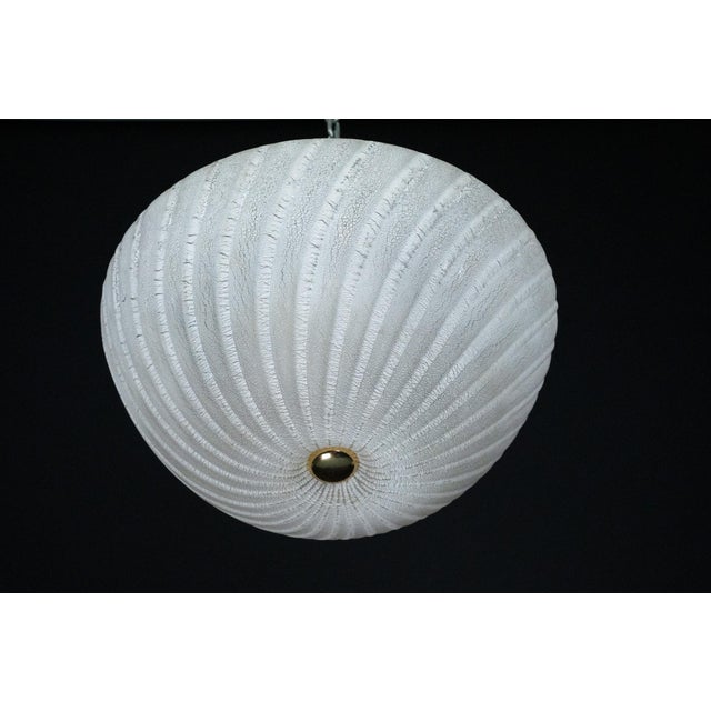 Mid-Century Modern Murano Glass Ceiling Lamp by Alfredo Barbini, Italy, 1980s For Sale - Image 3 of 10
