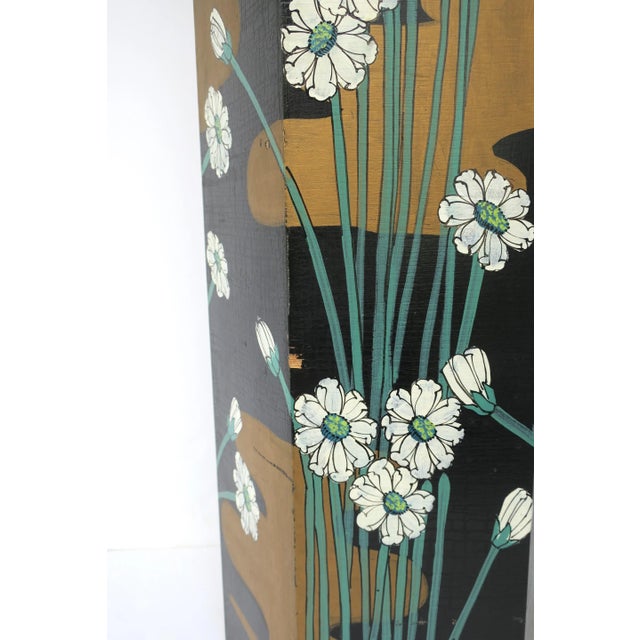 Art Nouveau Pedestal Column Stand, Black and Gold, Circa 20th Century For Sale - Image 10 of 12