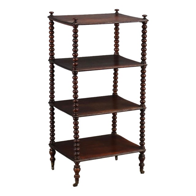 Walnut and Stained Oak Etagere For Sale