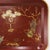 Burgundy Vintage Red Lacquer Rectangular Tray With Hand Painted Gold Asian Festival Scene and Chinoiserie Style For Sale - Image 8 of 13
