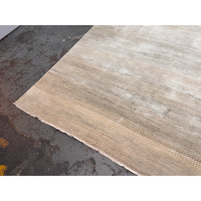 8ft 12in × 12ft 1in Stark Bendi Collection Jacquard Rug For Sale - Image 4 of 12