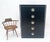 Black Lacquer & Silver 5 Drawers Art Deco Tall Chest Dresser MINT For Sale - Image 11 of 18