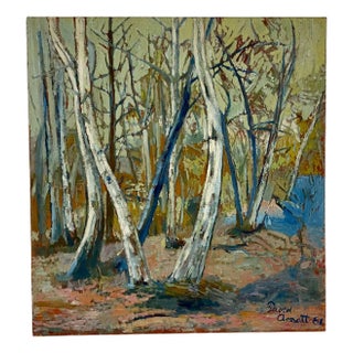 Trees, 1960s, Oil on Canvas, Framed For Sale
