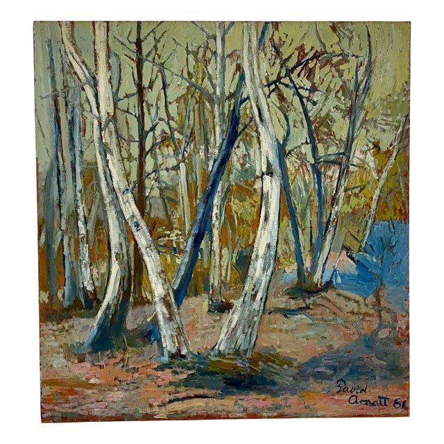 Trees, 1960s, Oil on Canvas, Framed For Sale