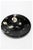 Black Pair Large Ammonite Plates Black White 6.25" Millions Years For Sale - Image 8 of 9