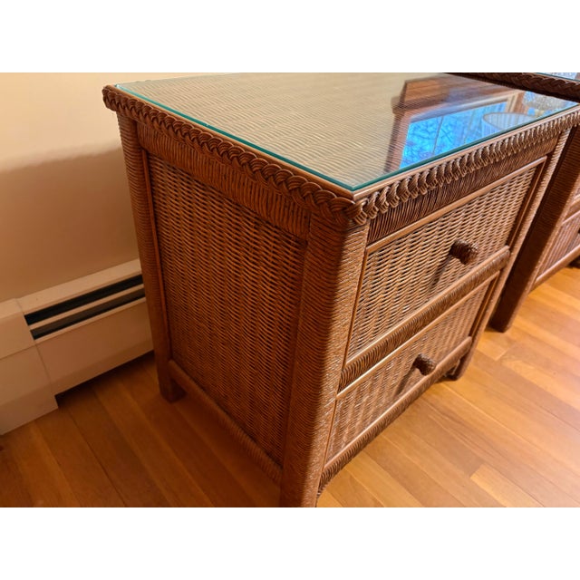 1980s Pair of Henry Link Pair of Nightstands For Sale - Image 9 of 12