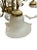 Metal Vintage Art Nouveau Style Fleur De Lis Calla Lillies Shades 5 Arms Chandelier For Sale - Image 7 of 13