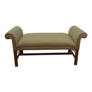 1990s Chinese Chippendale Window Seat Bench For Sale