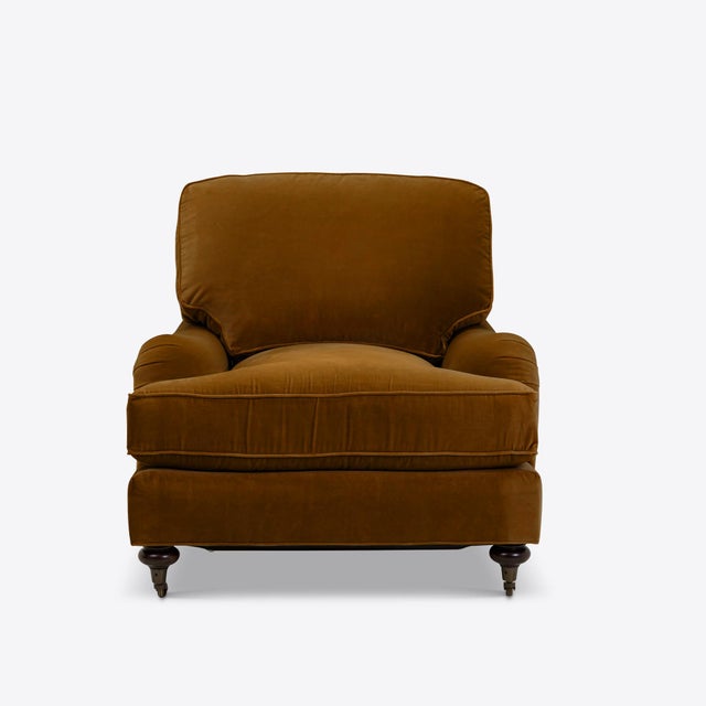 Early 21st Century Mustard Velvet Baxter Armchair from Pure White Lines For Sale - Image 5 of 8