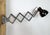 Industrial Black Enamel Scissor Wall Lamp, 1950s For Sale - Image 11 of 18