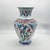 Ceramic Handmade Ceramic Iznik Vase (Faceted Form) Red Tulip and Blue Arch Pattern For Sale - Image 7 of 8