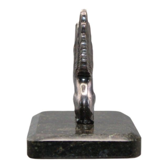 Silver Plate Sphinx on Marble Base from WMF, 1890s For Sale - Image 4 of 6