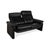 Atlanta 2-Seater Sofa in Black Leather For Sale - Image 5 of 18
