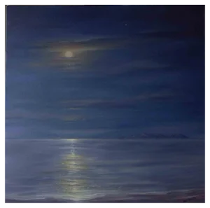 Adriano Bernetti da Vila, Full Moon Over Ponza, Original Painting, 2018
