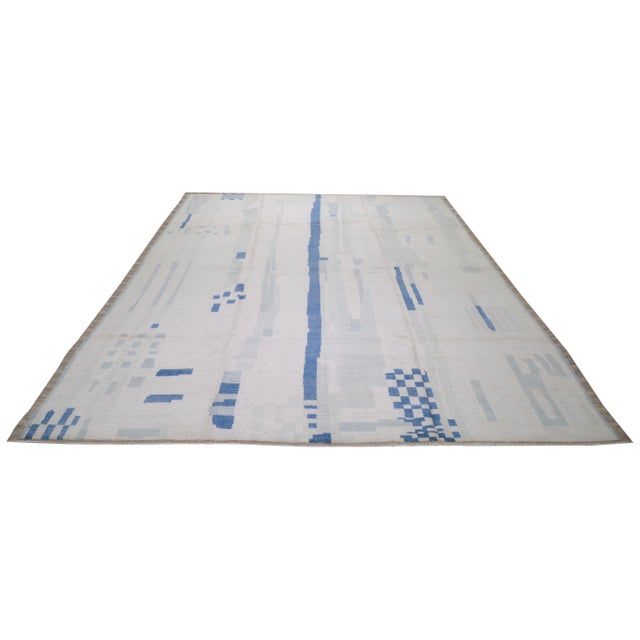 Moroccan Hand Knotted Organic Wool Rug, contemporary style and soft texture.