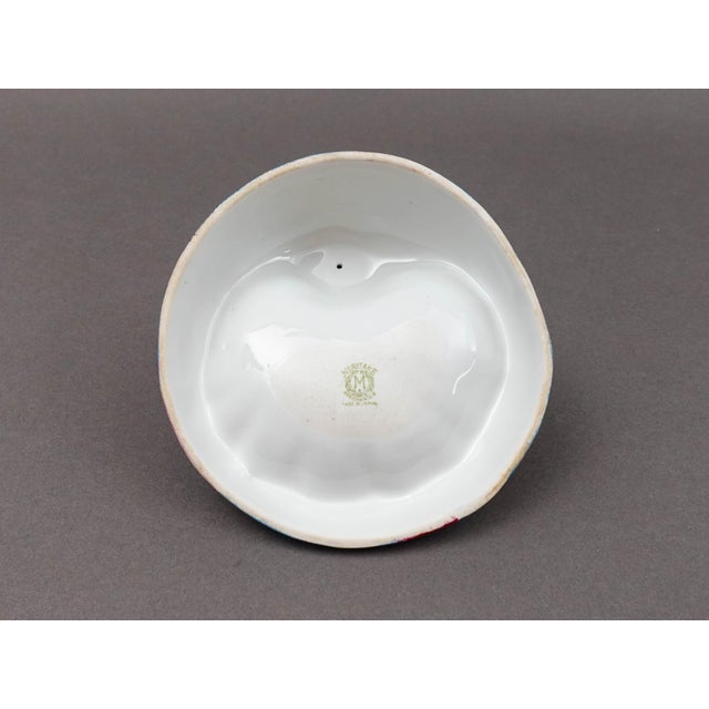 Early 20th Century Noritake Japan Art Deco Hand Painted Lustre Figural Lady Porcelain Trinket Dish For Sale - Image 9 of 10