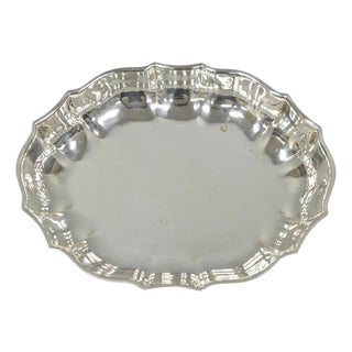 Vintage Fb Rogers Regency 612 Silver Plated Oval Scalloped Serving Dish Bowl For Sale