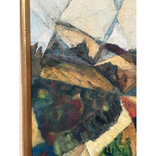 Kjell Lindberg, Cubist Landscape, 1950s, Oil on Canvas, Framed For Sale - Image 8 of 18