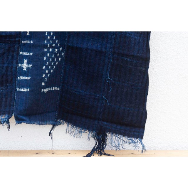 African Yara Indigo Mud Cloth For Sale - Image 3 of 7