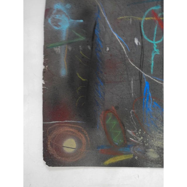 1970s Abstract Mixed Media Painting For Sale - Image 4 of 7