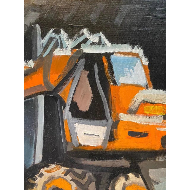 1970s William Goliasch, Excavator, Oil on Canvas For Sale - Image 5 of 8