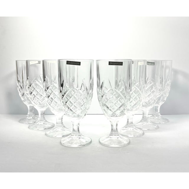 Godinger “Dublin” Set of 8 Crystal Iced Tea Glasses 7 3/4” 14oz New w/Box Excellent condition. No chips, cracks, or...
