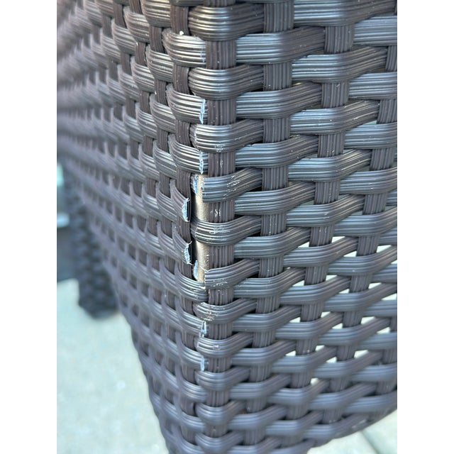 Gloster Wicker & Glass Side Table For Sale - Image 10 of 12