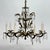 Vintage Brass Spanish Crystal Chandelier For Sale In Milwaukee - Image 6 of 6