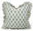 Block Print Boho Frill Pillow Cover Handmade Floral, Double-Sided 26x26 Inch- Gurukul For Sale
