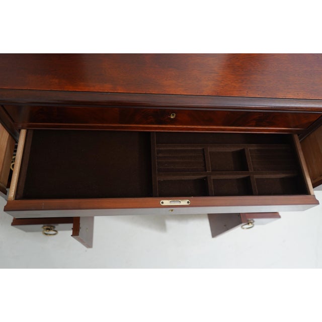 Henredon Henredon Empire Mahogany Dresser W. Mirror For Sale - Image 4 of 18