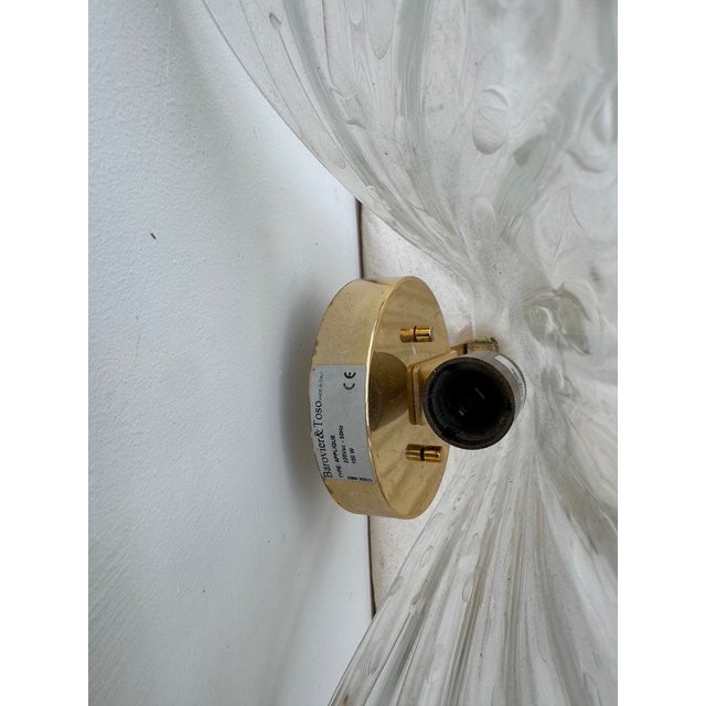 Gold 1980s Barovier & Toso Murano Glass Sconces - 2 For Sale - Image 8 of 18