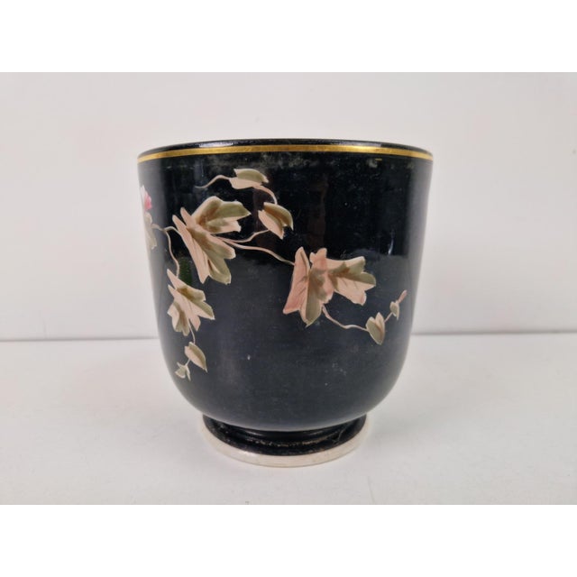Ceramic Napoleon III Porcelain de Paris Cachepot, France, 1930s For Sale - Image 7 of 11