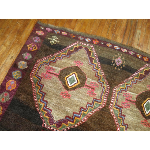 Mid 20th Century Vintage Zabihi Collection Turkish Kars Anatolian Gallery Rug - 5'10" x 12'6" For Sale - Image 5 of 8