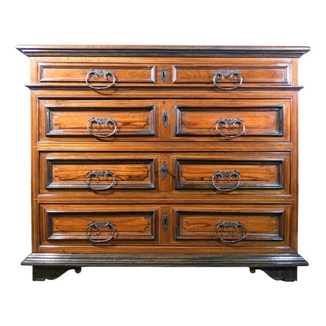 Louis XIV Walnut and Briarwood Discò Canterano, 1700s For Sale