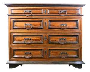 Louis XIV Walnut and Briarwood Discò Canterano, 1700s