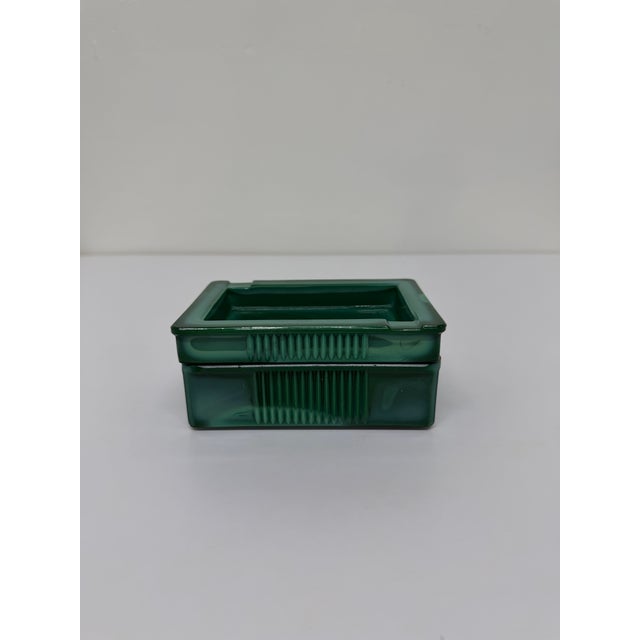 1960s Malachite Glass Ashtray and Cigarette Holder, 1960s For Sale - Image 5 of 12