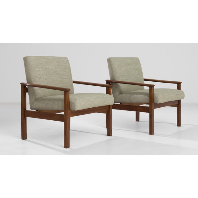1900 - 1909 1970s Danish Wooden Armchairs - A Pair For Sale - Image 5 of 6