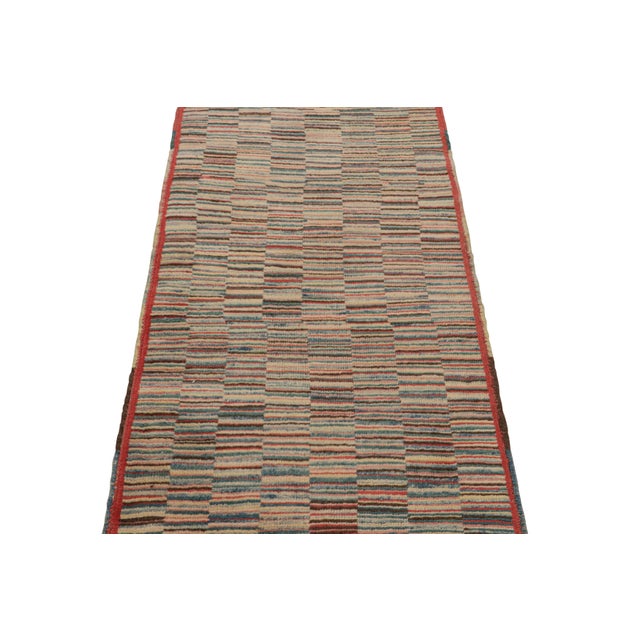 1950s Vintage Turkish Burdur Rug With Polychromatic Striae Patterns, From Rug & Kilim For Sale - Image 5 of 7