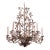 Early 20th Century French Iron and Crystal Floral Chandelier For Sale