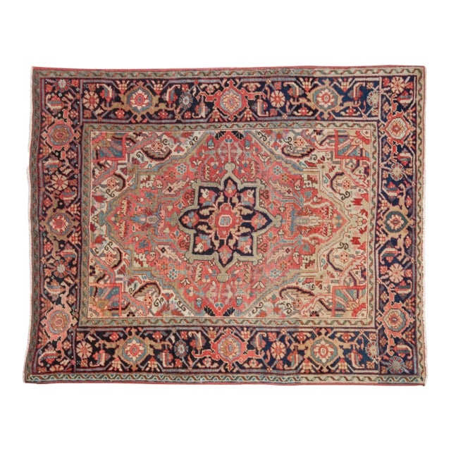 Vintage Heriz Rug - 4'9" X 5'11" For Sale