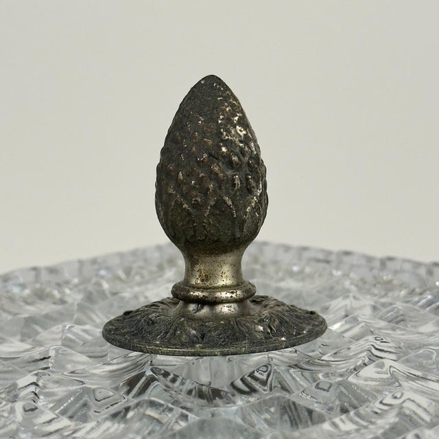 Mid-Century Modern Vintage Crystal Ceiling Lamp, Italy, 1960s For Sale - Image 3 of 18