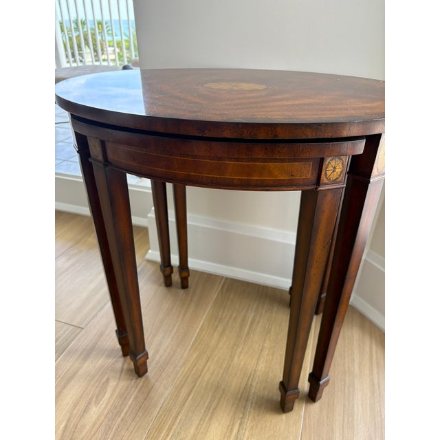 Beautiful and flexible set of nesting tables. It’s always nice to have an extra table to share snacks and drinks with...