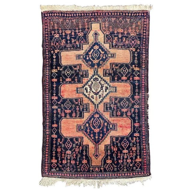 Small Vintage Senneh Rug For Sale - Image 16 of 16
