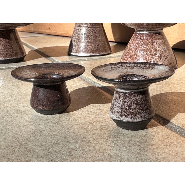 Ceramic Candlesticks by Serocka, Germany, 1970s, Set of 5 For Sale - Image 6 of 13