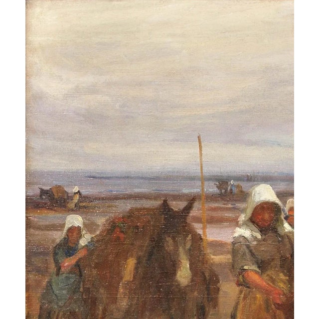 Charles Fouqueray, Seaweed Gatherers in Brittany, 1910, Oil on Canvas, Framed For Sale - Image 6 of 18