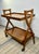 Brown Vintage Cherry Wood Rolling Serving Cart, 1970s For Sale - Image 8 of 12