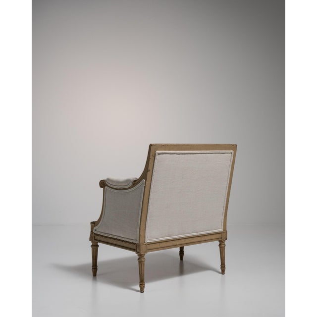 19th Century Louis XVI Cream Wood Bergere Chairs For Sale - Image 10 of 13
