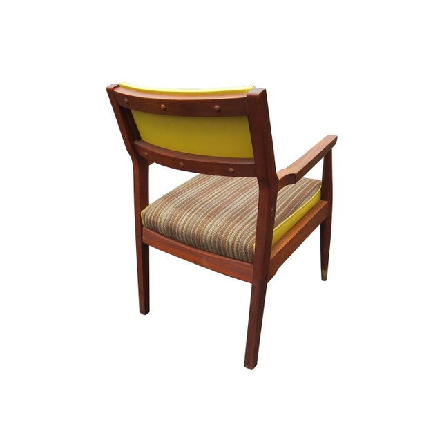 Vintage American Mid-Century Solid Walnut Office/Conference Armchair For Sale - Image 11 of 12