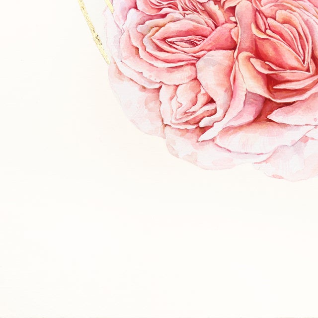 Three Roses - Floral Watercolor Painting on Paper Original Artwork by Anna Kudriashova For Sale - Image 4 of 6